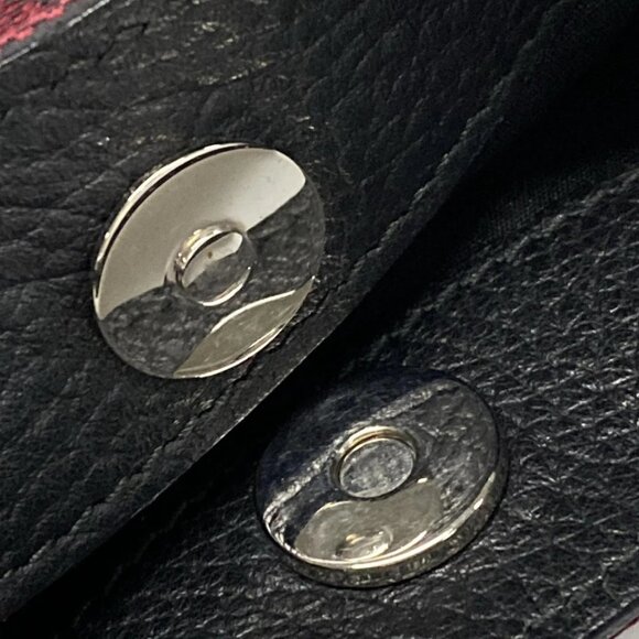 GUCCI GG Red Black Jacquard Leather Shoulder Bag 492-062825 - Picture 11 of 14